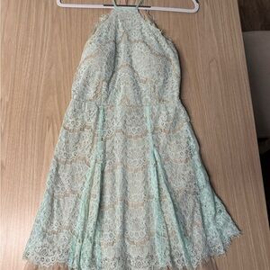 Trixxi Light Green Lace Dress